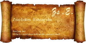 Zsoldos Edvarda névjegykártya